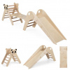 Costway Montessori Piklerové trojuholník so šmykľavkou a rampou Panda Natural Costway Montessori Piklerové trojuholník so šmykľavkou a rampou Panda Natural