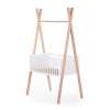 Childhome Postieľka Tipi 50x90 cm + Vešiak na oblečenie White/Natural Childhome Postieľka Tipi 50x90 cm + Vešiak na oblečenie White/Natural