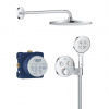 Grohe GROHTHERM SMARTCONTROL sprchový set s termostatickou podomítkovou baterií, horní sprcha, ruční sprcha se 3 proudy, hadice, držák, chrom Grohe GROHTHERM SMARTCONTROL sprchový set s termostatickou podomítkovou baterií, horní sprcha, ruční sprcha se 3 proudy, hadice, držák, chrom