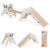 Costway Montessori Piklerové trojuholník so šmykľavkou a rampou Panda Natural Costway Montessori Piklerové trojuholník so šmykľavkou a rampou Panda Natural