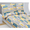 Povlečení krepové - Čárky modrá, žlutá - 140x220, 70x90 - Bellatex Povlečení krepové - Čárky modrá, žlutá - 140x220, 70x90 - Bellatex