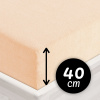 Froté napínacie prestieradlo na extra vysoký matrac FR-021 Púdrové 160 x 200 - výška 40 cm Froté napínacie prestieradlo na extra vysoký matrac FR-021 Púdrové 160 x 200 - výška 40 cm