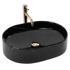 Rea Nadia, umývadlo na dosku 500x380x120 mm, imitácia kameňa - Black Stone, REA-U9240 Rea Nadia, umývadlo na dosku 500x380x120 mm, imitácia kameňa - Black Stone, REA-U9240