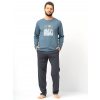 Pánske pyžamo Key MNS 627 B25 dĺžka/r M-2XL mořsky šedá XL Pánske pyžamo Key MNS 627 B25 dĺžka/r M-2XL mořsky šedá XL
