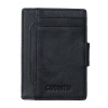 RFID kožené puzdro na karty s magnetickým klipom na bankovky, slim peňaženka Čierna RFID kožené puzdro na karty s magnetickým klipom na bankovky, slim peňaženka Čierna