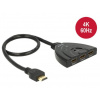 Delock Delock HDMI UHD Switch 3 x HDMI in > 1 x HDMI out 4K s integrovaným kabelem 50 cm 18600 Delock Delock HDMI UHD Switch 3 x HDMI in > 1 x HDMI out 4K s integrovaným kabelem 50 cm 18600