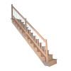 StarWood Schody Lindos Pro dubové rovné 100cm uzavreté drev. nerez. zábradlie StarWood Schody Lindos Pro dubové rovné 100cm uzavreté drev. nerez. zábradlie