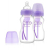 Dr. Brown's Dojčenská fľaša so širokým hrdlom OPTIONS fialová 270 ml, 2ks Dr. Brown's Dojčenská fľaša so širokým hrdlom OPTIONS fialová 270 ml, 2ks