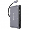 Canyon DS-14, Multiport Docking Station, 8 portov, 1xUSB-C 100W+1xUSB3.0+1xHDMI+1xVGA+1xRJ45+1xaudio 3,5mm CNS-TDS14 Canyon DS-14, Multiport Docking Station, 8 portov, 1xUSB-C 100W+1xUSB3.0+1xHDMI+1xVGA+1xRJ45+1xaudio 3,5mm CNS-TDS14