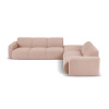 Ružová rohová pohovka z textílie bouclé (pravý roh) Molino – Micadoni Home Ružová rohová pohovka z textílie bouclé (pravý roh) Molino – Micadoni Home