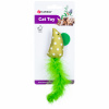 Flamingo Cat Polka Mouse 17cm - hračka pre mačku s pierkami, bodkovaná myš s mačacím štipcom - zelená Flamingo Cat Polka Mouse 17cm - hračka pre mačku s pierkami, bodkovaná myš s mačacím štipcom - zelená