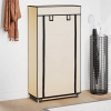 zahrada-XL Regál na topánky s krytom, krémový 58x28x106 cm, látka 282429 zahrada-XL Regál na topánky s krytom, krémový 58x28x106 cm, látka 282429