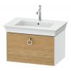 DURAVIT White Tulip závesná skrinka pod umývadlo, 1 zásuvka, 684 x 458 x 410 mm, dub prírodný masív/biela vysoký lesk, WT42510H585 DURAVIT White Tulip závesná skrinka pod umývadlo, 1 zásuvka, 684 x 458 x 410 mm, dub prírodný masív/biela vysoký lesk, WT42510H585