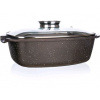 BANQUET Pekáč s nepřilnavým povrchem PREMIUM Dark Brown 39,5 x 22 x 11 cm, s poklicí s aroma knobem 40055432 BANQUET Pekáč s nepřilnavým povrchem PREMIUM Dark Brown 39,5 x 22 x 11 cm, s poklicí s aroma knobem 40055432