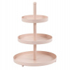 Hit Etažér třípatrový nerez 35 cm pastelová růžová HT-24500468ruzo Hit Etažér třípatrový nerez 35 cm pastelová růžová HT-24500468ruzo