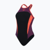 Jednodielne plavky Speedo High Neck Splice Cross Back black/plum dandy/siren red Jednodielne plavky Speedo High Neck Splice Cross Back black/plum dandy/siren red
