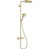 HANSGROHE Raindance Select S Showerpipe nástenný sprchový systém s termostatom, horná sprcha 1jet priemer 240 mm, ručná sprcha 3jet, leštený vzhľad zlata, 27633990 HANSGROHE Raindance Select S Showerpipe nástenný sprchový systém s termostatom, horná sprcha 1jet priemer 240 mm, ručná sprcha 3jet, leštený vzhľad zlata, 27633990