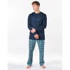 Pánské pyžamo dlouhé 79205P modré vel.2XL- Gina Pánské pyžamo dlouhé 79205P modré vel.2XL- Gina