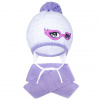 NEW BABY Zimná detská pletená čiapočka so šálom New Baby fialová