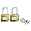 Master Lock – Súprava 2 ks mosadzných visiacich zámkov M5BEURTLF – Master Lock Excell – 50 mm Master Lock – Súprava 2 ks mosadzných visiacich zámkov M5BEURTLF – Master Lock Excell – 50 mm