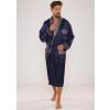 Pánsky župan Adam Satyna 940 Dark blue - De Lafense 3XL tmavě modrá Pánsky župan Adam Satyna 940 Dark blue - De Lafense 3XL tmavě modrá