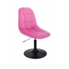 LuxuryForm DESIGN Kozmetická stolička SAMSON VELUR na čiernom tanieri - ružová LuxuryForm DESIGN Kozmetická stolička SAMSON VELUR na čiernom tanieri - ružová
