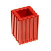 Plastový box na sústružnícke nože s profilom držiaka 30x30, modul 5x5, 1 dutina, červená