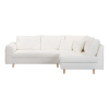 Biela rohová pohovka z textílie buklé (pravý roh) Ariella – Ropez Biela rohová pohovka z textílie buklé (pravý roh) Ariella – Ropez