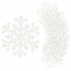 Závesná ozdoba na stromček Springos snehová vločka biela plastová 8 ks 8 cm Závesná ozdoba na stromček Springos snehová vločka biela plastová 8 ks 8 cm