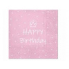 Paw Servítky Korunka Happy Birthday Pink 20ks v balení Paw Servítky Korunka Happy Birthday Pink 20ks v balení