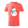 Snehuliak so šálom - Tričko detské bavlnené - 158 cm/12 rokov ( Korálová ) Snehuliak so šálom - Tričko detské bavlnené - 158 cm/12 rokov ( Korálová )