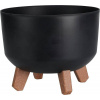 ProGarden Kvetináč na nôžkach okrúhly 24 cm čierna KO-Y89300600 ProGarden Kvetináč na nôžkach okrúhly 24 cm čierna KO-Y89300600