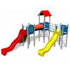 Playground System DETSKÉ IHRISKÁ - veľká multifunkčná zostava - dve šmýkačky 4U307K-15 - celokovová Playground System DETSKÉ IHRISKÁ - veľká multifunkčná zostava - dve šmýkačky 4U307K-15 - celokovová