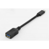 Digitus Digitus USB 3.1 Type-C adaptér USB kabel, typ C na A, OTG M / F, 0,15m, Super Speed, UL, bl Digitus Digitus USB 3.1 Type-C adaptér USB kabel, typ C na A, OTG M / F, 0,15m, Super Speed, UL, bl