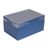 Darčeková krabica s priehľadným vekom 300x200x150/35 mm, modrá Darčeková krabica s priehľadným vekom 300x200x150/35 mm, modrá