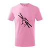 Paličky ruka - Tričko detské bavlnené - 146 cm/10 rokov ( Ružová ) Paličky ruka - Tričko detské bavlnené - 146 cm/10 rokov ( Ružová )