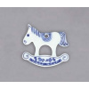 Cibulák – Vianočná ozdoba – húpací koník 8,9 cm – originál cibuľový porcelán 1. akosť Cibulák – Vianočná ozdoba – húpací koník 8,9 cm – originál cibuľový porcelán 1. akosť