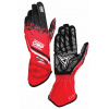 Závodné rukavice OMP KS-2 ART my2025 (vonkajšie šitie) červená/čierna Závodné rukavice OMP KS-2 ART my2025 (vonkajšie šitie) červená/čierna
