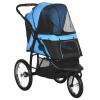 PAWHUT Kočík pre psov do 20 kg JOGGER s tromi kolieskami skladací svetlo modrý PAWHUT Kočík pre psov do 20 kg JOGGER s tromi kolieskami skladací svetlo modrý