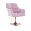 LuxuryForm DESIGN Kreslo AMALFI VELUR na zlatom tanieri - levanduľa LuxuryForm DESIGN Kreslo AMALFI VELUR na zlatom tanieri - levanduľa