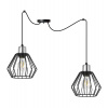Light Home Závesné svietidlo Nuvola Spider 4, 2x čierne drôtené tienidlo, ch Light Home Závesné svietidlo Nuvola Spider 4, 2x čierne drôtené tienidlo, ch