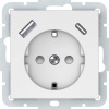 Zásuvka+A+C VILMA QR1000, mat. bílá barva Zásuvka+A+C VILMA QR1000, mat. bílá barva