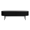 Čierny TV stolík v dekore duba 48x160 cm Siena – Unique Furniture Čierny TV stolík v dekore duba 48x160 cm Siena – Unique Furniture