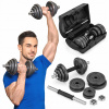 Liatinové nastaviteľné činky Gymtek sada Liatinové nastaviteľné činky Gymtek sada