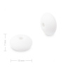 Silikónové koráliky lentilky 12x7mm Snow White - 5 ks Silikónové koráliky lentilky 12x7mm Snow White - 5 ks