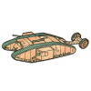 Papierový model Tank WW1 - Mk.1 Papierový model Tank WW1 - Mk.1