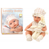 LEAN TOYS Bábika v nosiči pre zajačikov v béžovom kockovanom outfite LEAN TOYS Bábika v nosiči pre zajačikov v béžovom kockovanom outfite