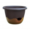 Samozavlažovací kvetináč Mareta 25 hnedá, závesný, Plastia, pr. 25 cm Samozavlažovací kvetináč Mareta 25 hnedá, závesný, Plastia, pr. 25 cm