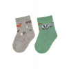STERNTALER Ponožky protišmykové Zvieratká ABS 2ks light grey melange chlapec veľ. 21/22 cm- Veľkosť: 18-24 m