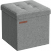 Skladací taburet s úložným priestorom 30×30 cm – svetlo šedý Skladací taburet s úložným priestorom 30×30 cm – svetlo šedý